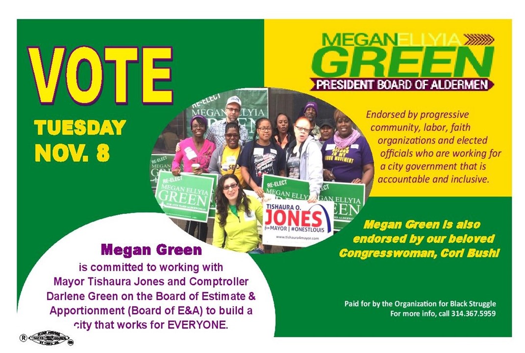 Your vote counts! Support Megan Green.