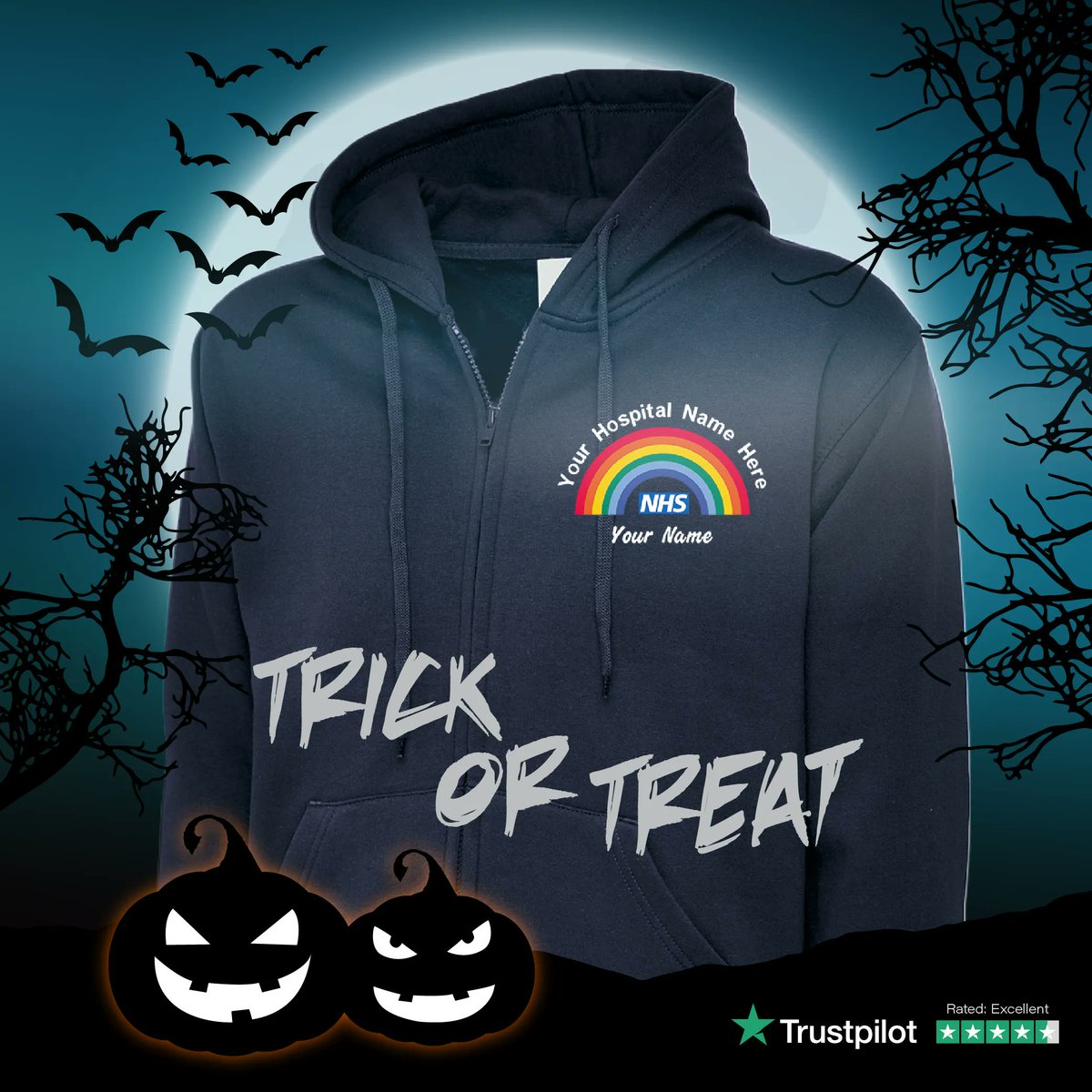 mynhsrainbow's tweet photo. 🎃 Trick or Treat yourself with our NHS Rainbow Zoodie this Halloween 🎃 

Available in Navy, Black, Maroon, Red, Hot Pink and Bottle Green in sizes S through to 2XL

Shop our NHS Rainbow Zoodie here: https://t.co/dkLVpd1c87 https://t.co/QXsT66T2VJ