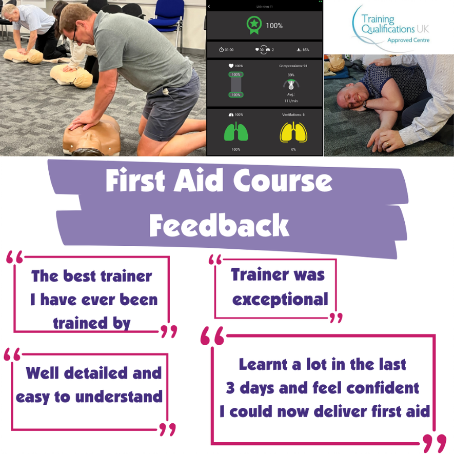 HWGTA First Aid Courses are valid for three years, regulated by @ofqual and meet the requirements of the @H_S_E and @tquk_epa Next course on 23-25th November #WorcestershireHour #Worcester #firstaidatwork #firstaid #aed #cpr #firstaider ow.ly/gkiT50LpO36