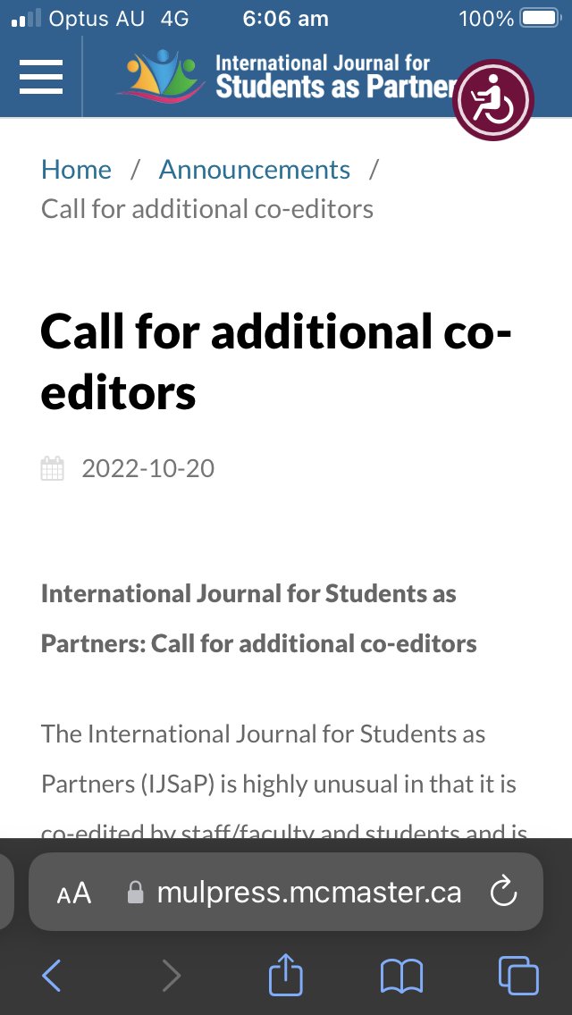 Join us! 12 student & staff co-editors from Australia, Canada, China, South Africa, United Kingdom, United States seeking new @InterJournalSaP co-editors. Journal editing done differently! Read more: mulpress.mcmaster.ca/ijsap/announce…