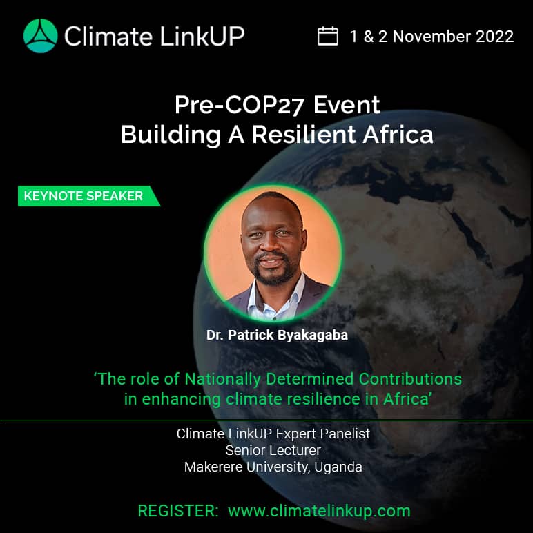 DEM_CAES's tweet photo. Our own @byaks will be the Keynote Speaker at the #PreCOP27 Event. He will explore the 'role of NDCs in enhancing Climate Resilience in Africa.'
@ClimateLinkUP @EmliBwaise @nemaug @MakCAES https://t.co/9z2TZ3GQDk