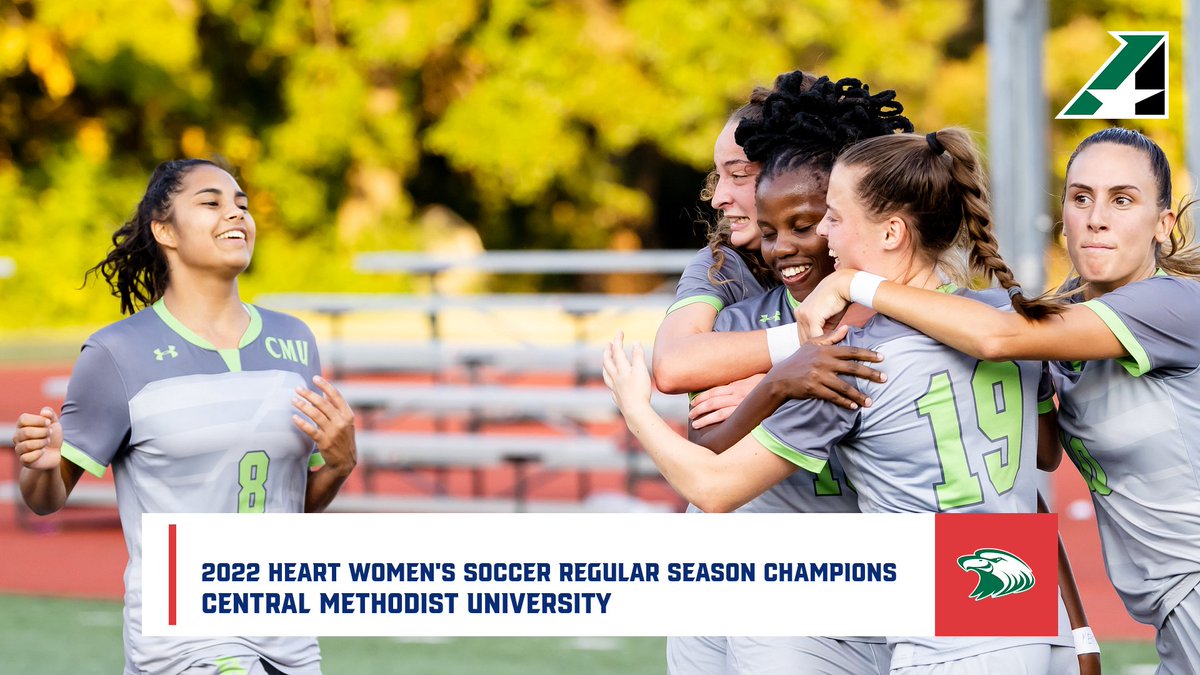 W⚽️, Congratulations to @cmueagles on capturing the 2022 Heart Women's Soccer Regular Season title! It's the Eagles' fourth-straight regular season championship!