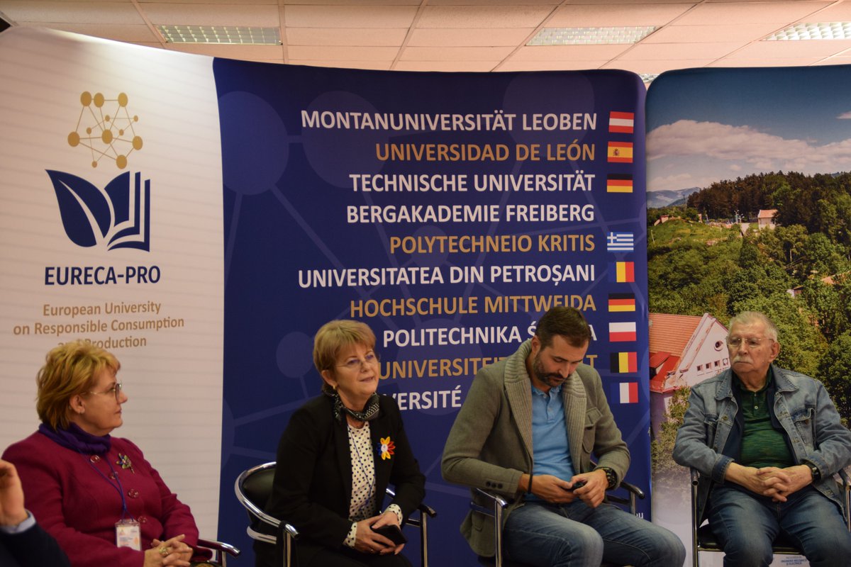 upet_ro's tweet photo. University of Petrosani organized on October 28, 2022 the event:
🔴Round Table - EURECA-PRO Open Science Event: „Responsible Production and Consumption, Energy, Green and Digital Transition in Context of Agenda 2030”
#UPet #EurecaPro #responsibleconsumption #responsibleproduction https://t.co/4ZJyFbb82h