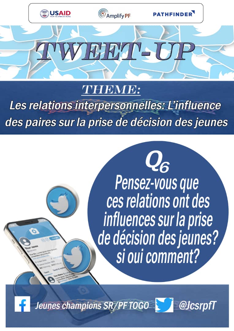 Pensez-vous que ces relations ont des influences sur la prise de décision des jeunes ? Si oui comment? #ESC #JCSRPF #Santedelareproduction <a href="/AtamoHassane/">Hassane Atamo</a> <a href="/POuagaPF/">Partenariat de Ouaga</a> <a href="/UNFPA_TOGO/">UNFPA Togo</a> <a href="/PrimatureTogo/">Primature Togo</a> <a href="/MerciMonHeros/">Merci Mon Héros</a> <a href="/AssanAtha/">Assan Atha Landry</a> <a href="/okonfou/">OKONFOU Thierno</a> <a href="/BassaGermain/">BASSA Germain</a> <a href="/BassayeJosee/">BASSAYE Marie Josée</a> <a href="/DzahiniE/">DZAHINI Kwakutse Elagbe</a> <a href="/FlorencAkofa/">SOSSOU Akofa Florence</a>