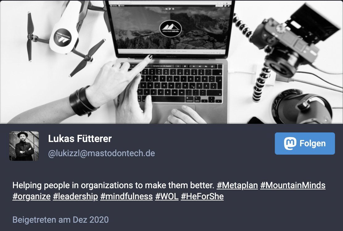 Lukas Fütterer // @lukizzl@mastodontech.de (@lukizzl) on Twitter photo Dank <a href="/markusblogde/">Markus Weingärtner - @markus@dresden.network</a> ist mein alter <a href="/joinmastodon/">Mastodon (@Mastodon@mastodon.social)</a>-Account wieder aktiv 🙏 #Mastodon
➡️ @lukizzl@mastodontech.de
Let's meet in the #Fediverse Dank <a href="/markusblogde/">Markus Weingärtner - @markus@dresden.network</a> ist mein alter <a href="/joinmastodon/">Mastodon (@Mastodon@mastodon.social)</a>-Account wieder aktiv 🙏 #Mastodon
➡️ @lukizzl@mastodontech.de
Let's meet in the #Fediverse