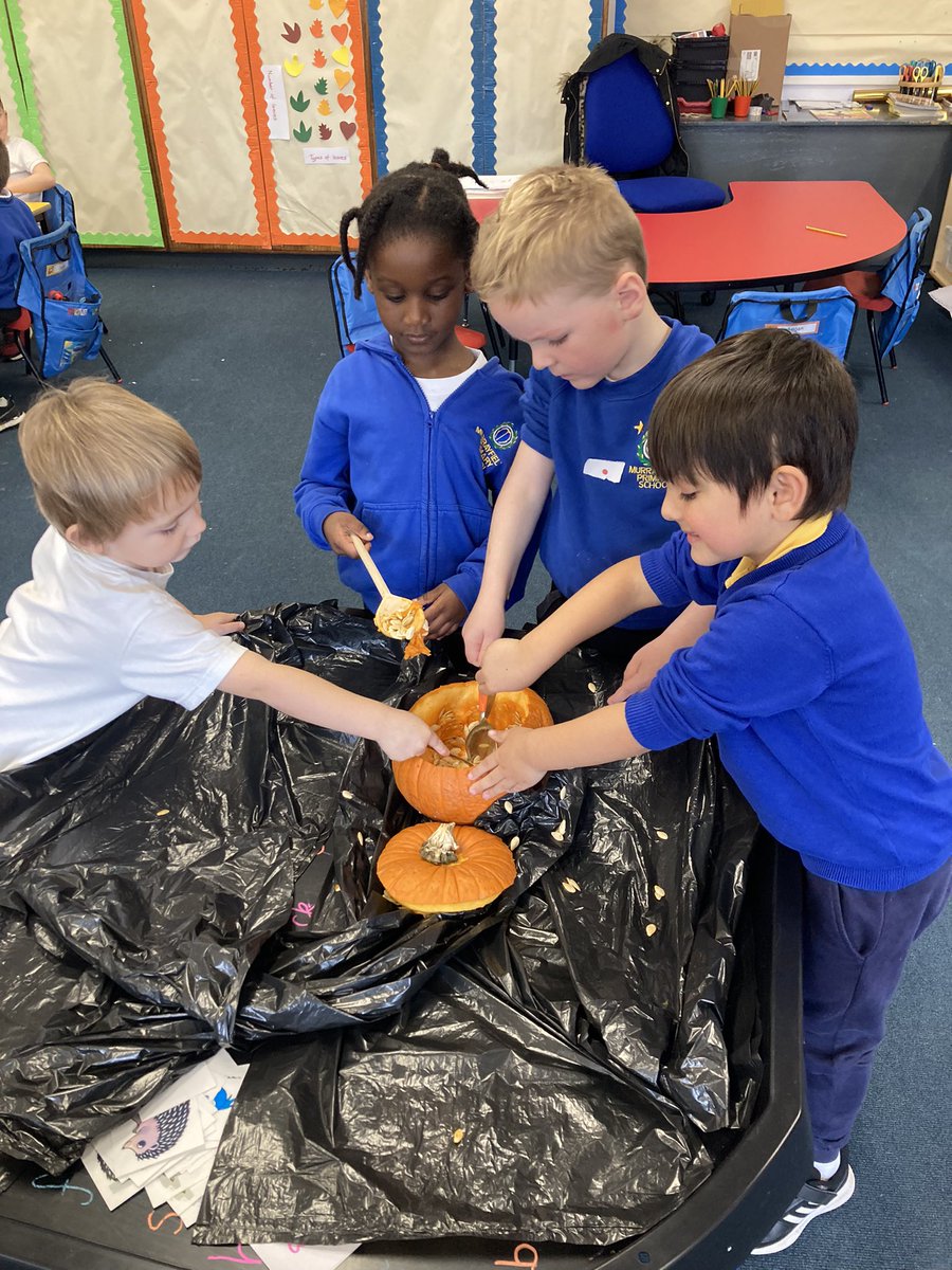 Today P1W learned all about Halloween. We used our developing fine motor skills to create mysterious monsters and mummies before investigating the inside of a pumpkin. Mrs Wishart was so impressed at the fantastic vocabulary used to describe what they found! #playbasedlearning