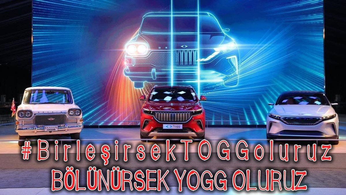 Bir düşü hakikat yapmanın yolu; akıldan geçer, 
fikirden geçer,
ama illaki gönülden geçer

#BirleşirsekTOGGoluruz 
BÖLÜNÜRSEK YOGG OLURUZ

MİLLİ DEVRİM TOGG
#ErdoğanYineYaptı