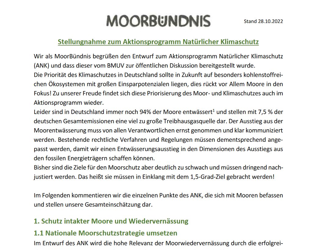 MoorBuendnis's tweet photo. Klingt ganz nett, reicht aber nicht: Moorschutz im #Aktionsprogramm Natürlicher Klimaschutz der Bundesregierung – ein 🧵.
https://t.co/ZITiIBLxOu https://t.co/EaxrU67vZZ