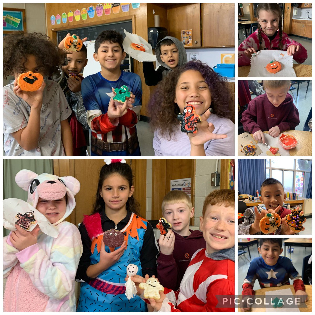 Mrs_Metler's tweet photo. We decorated โspooktacularโ cookies and used our #ExpandingExpressionTool to describe our costumes today! Happy Halloween ๐ป๐๐ฆ @JAMMustangs https://t.co/vMtbz1YqzE