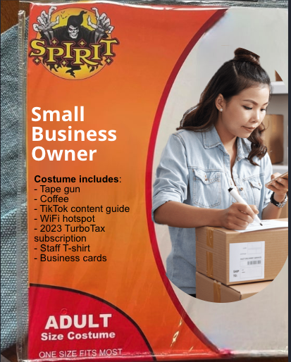 Vistaprint's tweet photo. In case you still don't have a Halloween costume for tonight 😅 https://t.co/NC00vAYr8m
