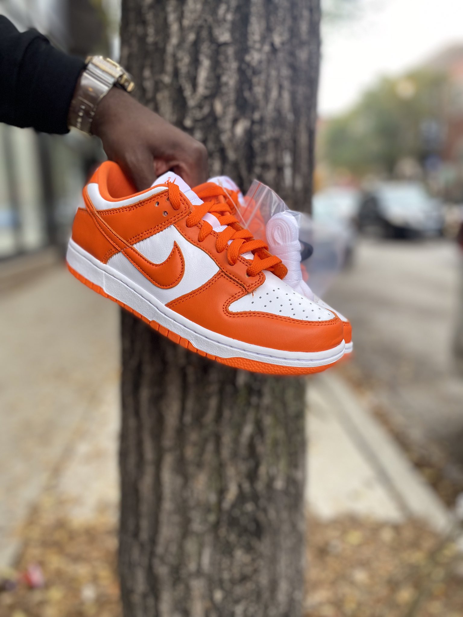 Leaders1354 on X: The Nike Dunk Low White/Orange will release via