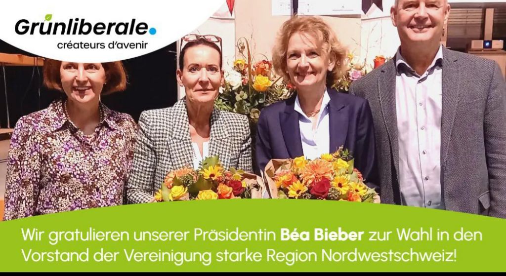 Gratulation an unsere Präsidentin Bea Bieber zur Wahl in den Vorstand der Vereinigung starke Region Nordwestschweiz! 👏👏
