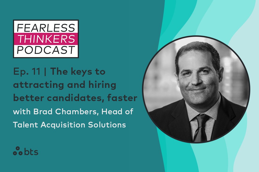 How do you hire better candidates, faster? Brad Chambers, Head of Talent Acquisition Solutions at BTS, shares ideas for a better hiring process at each step of the way, from job posting to onboarding. Listen on Spotify, Apple, and at bit.ly/3FsD486 #StrategyMadePersonal