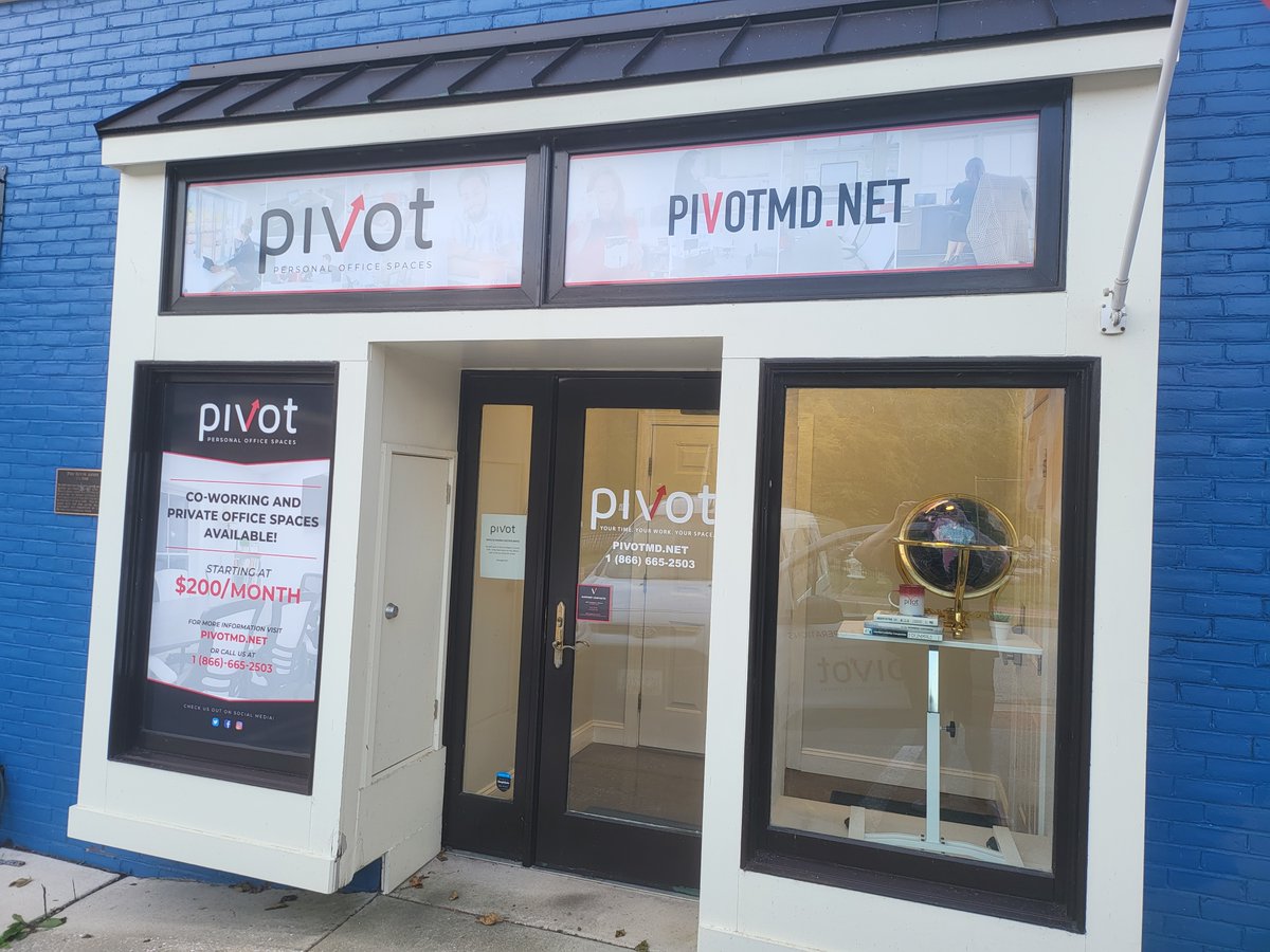 PivotWork's tweet photo. Want to work closer to home?
PIVOT offers locations in Clarksville, Catonsville, and Old Ellicott City. Don't travel far when work calls. Pick the location that's right for you and ditch the commute!
#pivotworkspaces #coworking #DitchtheCommute #WorkCloseToHome https://t.co/y1ptBpKlyd
