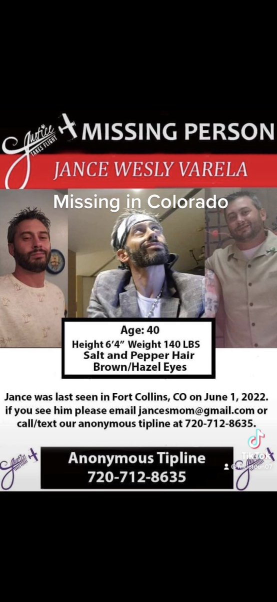 #MissingPosterMonday #JanceVarela still missing and needs to be home with his family. #LovelandColorado #FtCollinsColorado #MissingPerson #Colorado @Loveland_police @LarimerSheriff @9NEWS @CBSNewsColorado @KDVR