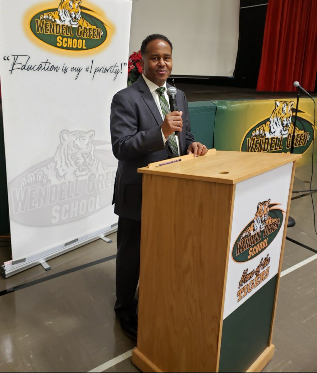 Mr. Tyrone Dowdell has served as principal of Green School for 20 years! He has been a mentor to many. 
 There are many words that can be used to describe Mr. D!  The best word is passionate.  Mr. D is passionate about teaching and learning!