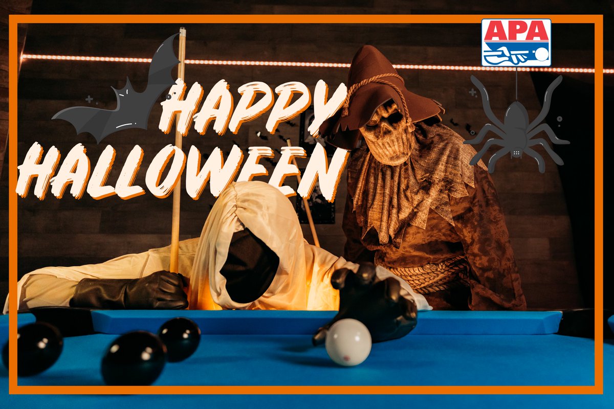 poolplayers's tweet photo. Happy Halloween everyone! ����#halloween #HappyHalloween #apapool #apaleague https://t.co/45UE7Dzk4J