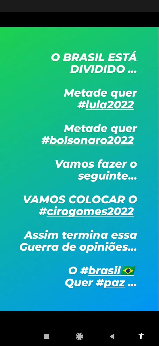 ManieroDanilo's tweet photo. O #Brasil está dividido
Metade não quer #Bolsonaro2022 
Metade não quer #Lula 
Temos uma terceira opção?
Para evitar esses conflitos de interesses...

#Brasil quer #Paz https://t.co/KwWPwVPgJn