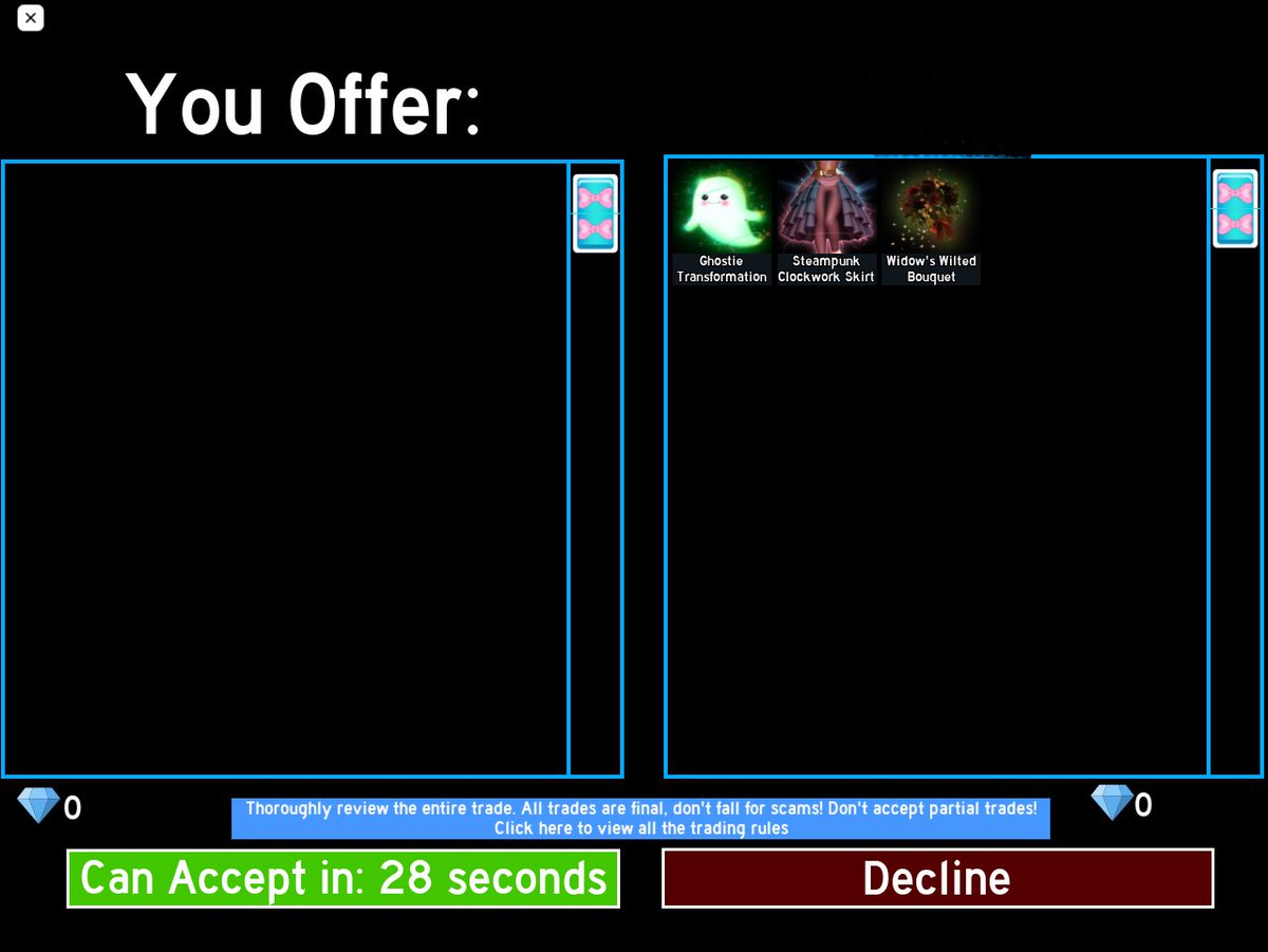 sil3ntnights's tweet photo. @BellaTheEmperor is trusted! We did a half trade my mm2 for rh :) https://t.co/7XInOl9KFc
