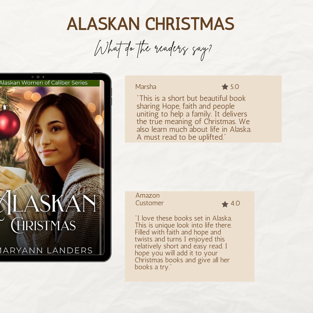 Alaskan Christmas launched on October 29th. The first ever festive novella in the Alaskan Women of Caliber Series. #christmasnovella2022 #alaskanchristmas #alaskanauthor #alaskanwomenofcaliberseries #christianwomensfiction