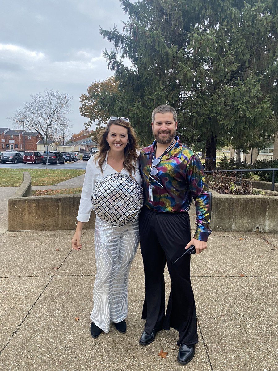 HeyMrsPreston's tweet photo. Ah, ha, ha, ha… we survived Halloween Monday - 70s style! https://t.co/SjSw9xrD7f