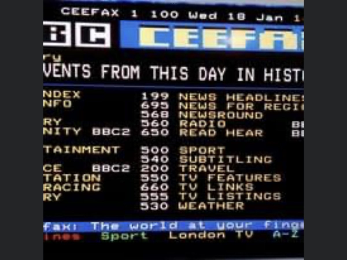 RewindTime_'s tweet photo. Remember using CEEFAX to get News? https://t.co/7yuGcQnCN3