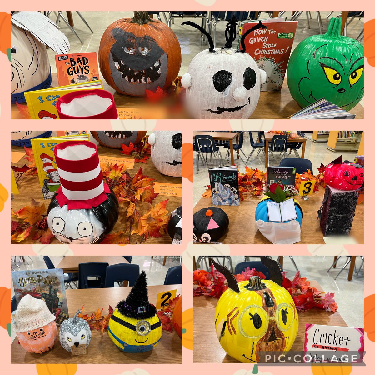 Our students did a fantastic job creating their Storybook Character Pumpkins! Check out our Pumpkin Patch! #hubofschool <a href="/HCPSLopezElem/">Lopez Elementary</a> <a href="/ZemHarris/">Zemenaye Harris</a> <a href="/LMSK5/">John Milburn</a>