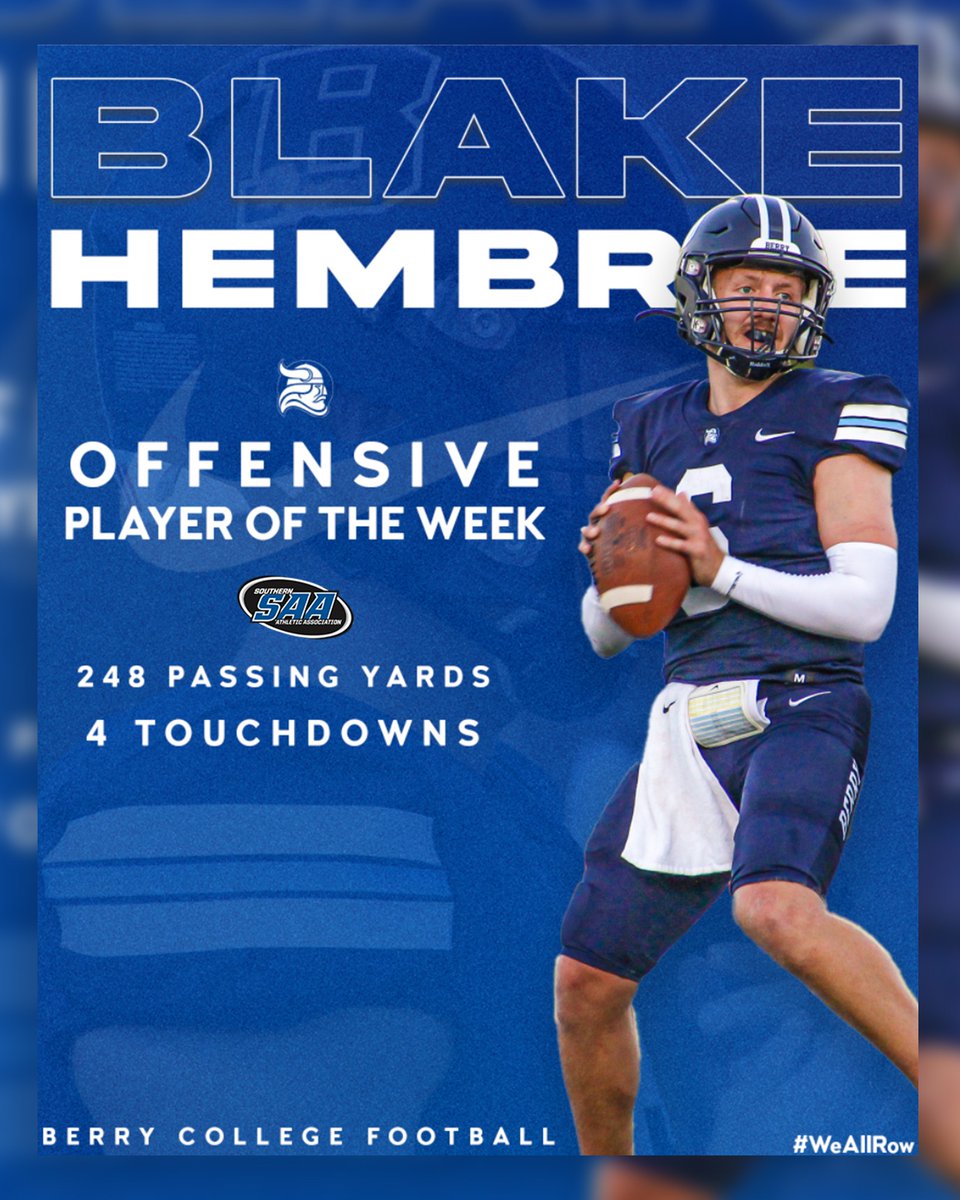 BerryVikings's tweet photo. Your @SAA_Sports 🏉 Offensive Player of the Week is.... #WeAllRow https://t.co/4keOzOQKb9