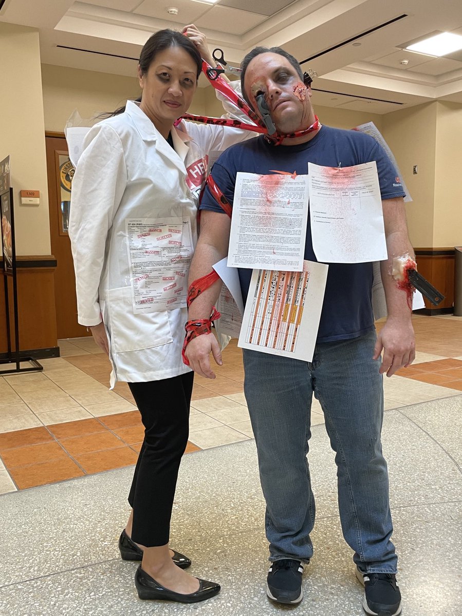 jennyhsieh5's tweet photo. “Lab Gone Wrong” is this year’s Halloween Costume entry, from contaminated organoids to death by forms, what else can go wrong? #Hsiehnanigans #Halloween2022 https://t.co/MagmOMi7kR