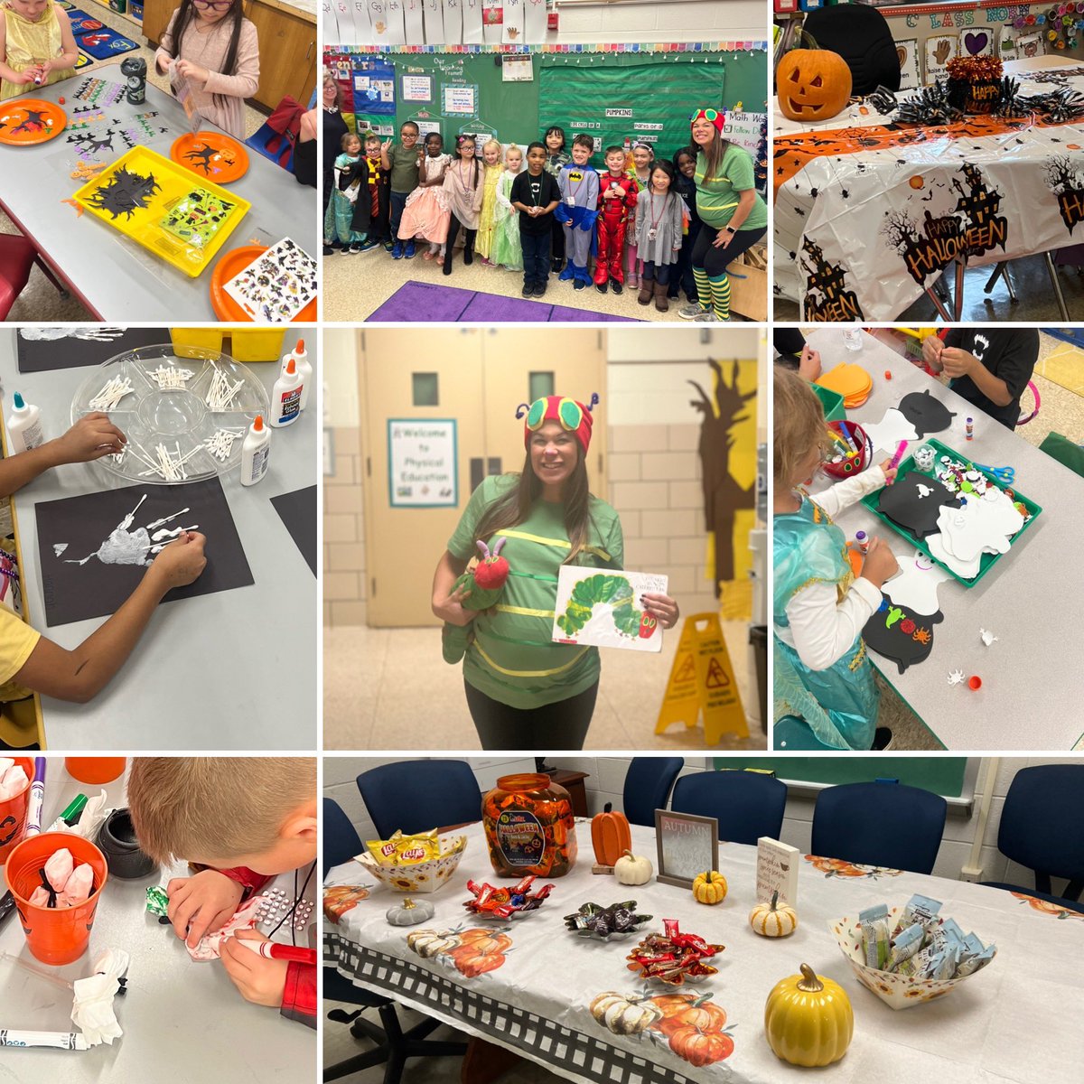 Happy Book character day! Fun day for all! Thanks <a href="/Val_Lew/">Val Lewis</a> <a href="/melissa_markle/">Melissa Markle</a> for a faculty fall treat! Happy Halloween! 🐛 🎃 <a href="/PineGrove_BCPS/">Pine Grove Elementary</a>