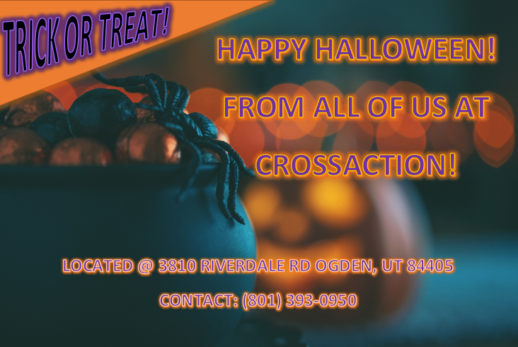 CrossactionUT's tweet image. 👻HaPpY HaLLoWeEn!!🎃
Happy Halloween from Crossaction, we hope your night is SPOOKY and full of FUN and SCARES! Free T-shirt and goodie bag with any purchase! Win a gift card to Rovalis by posting a picture in your costume!! May the best costume win!🤡🧛
#crossaction #halloween