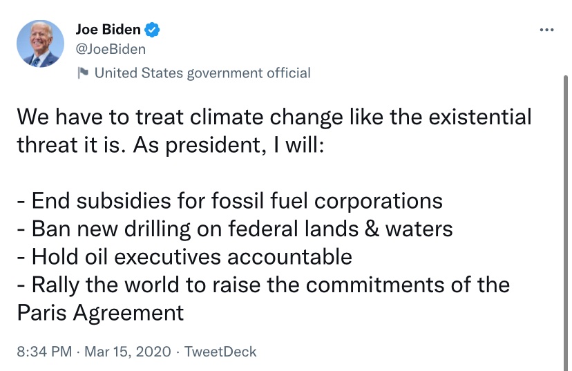 TheWuhanClan's tweet photo. @POTUS They tried to invest but you:

-shut down the pipelines
-shut down new drilling leases
-pushed Paris Climate Freak Accord
-attacked oil executives
-ended subsidies for new investments

Just like you said you would do from Day 1 https://t.co/PTHcs73Ogl