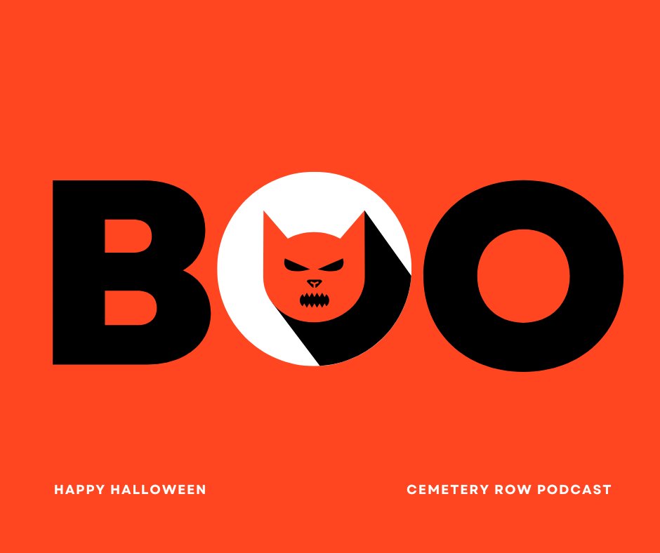 CemeteryRowPod's tweet photo. Happy Halloween from Cemetery Row! We hope you enjoy today's bonus episode full of spooky stories! #pocast #Halloween #CemeteryRow https://t.co/s5N8yn2MI5
