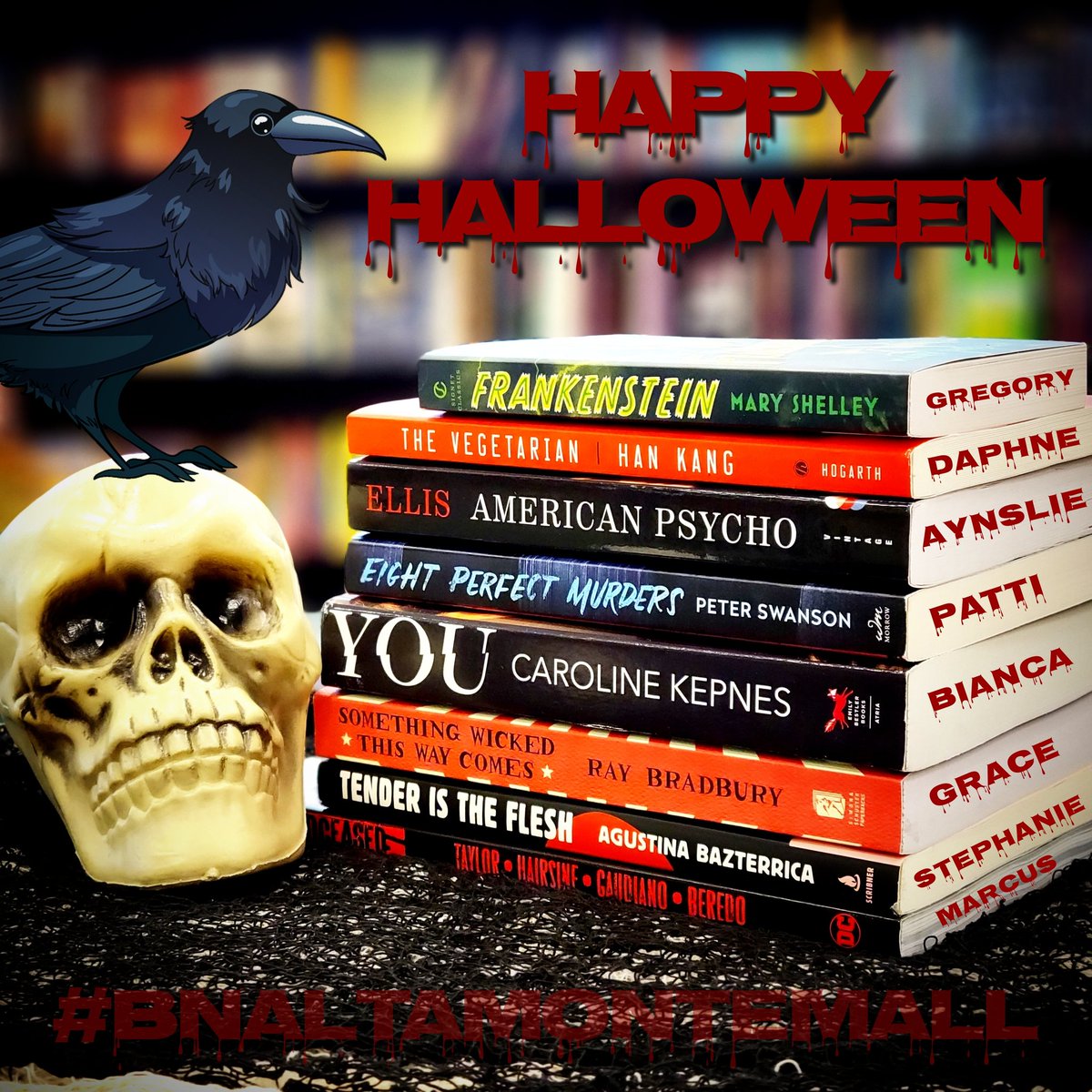 Happy Halloween, everyone!! Stop by and TREAT yourself to some of our favorite #spookyreads! 

#bnaltamontemall #bnvolved #readersgonnaread #readingisfun #readmorebooks #alwaysreading #whattoread #bookstoread #horrorreads #horror #horrorbooks #spookybooks #happyhalloween🎃