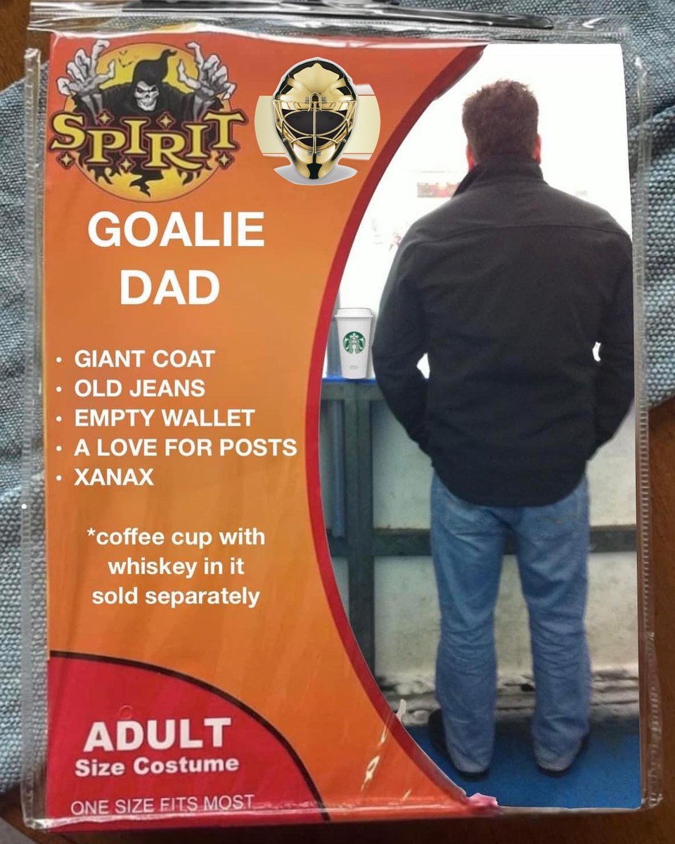 What a great Halloween costume idea for… our… online store… 😬

Oops, never mind. Most of you Goalie Parents already have this costume. 😉
🥅
Have a safe, and HAPPY Halloween!
🎃 👻 👹 ☠️

#Halloween #HappyHalloween #HockeyHalloween #hockey #goalie
