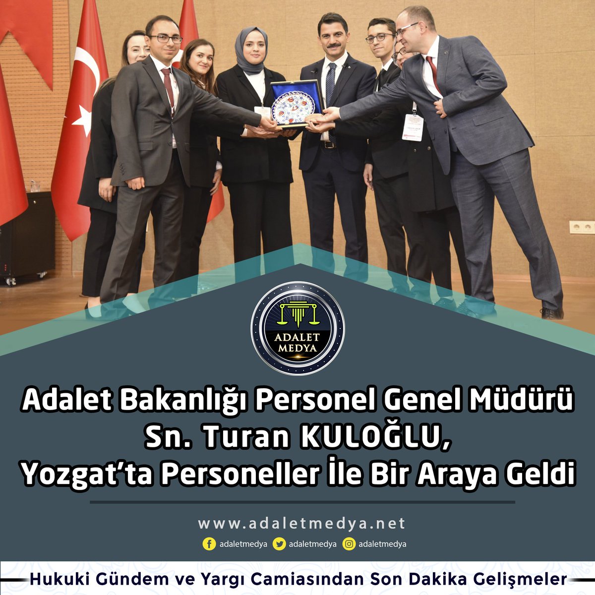 #AdaletBakanlığı Eğitim Dairesi Başkanlığı’nca düzenlenen Aile Destek Eğitimi ve yeni atanan zabıt kâtiplerine yönelik Hizmet İçi Eğitim Programı Açılış Töreni, Adalet Bakanlığı Personel Genel Müdürü Sayın Turan KULOĞLU’nun katımları ile Yozgat Eğitim Merkezi’nde gerçekleştirildi
