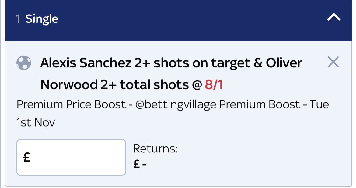 The Betting Village on Twitter "🎯 8/1 Shots special for Tuesday evening ⚽️ Add to slip... Here