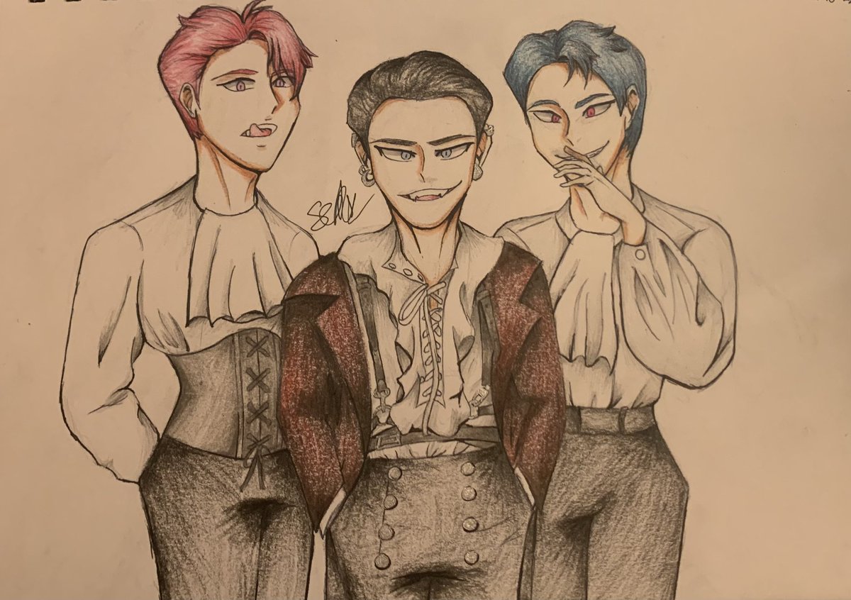 minglestan1117's tweet photo. But late but Happy Halloween~
#ATEEZ #ATEEZfanart #demonline #HONGJOONG #SEONGHWA #SAN #홍중 #성화 #산 #에이티즈 #Halloween https://t.co/FSbw1L2IXa