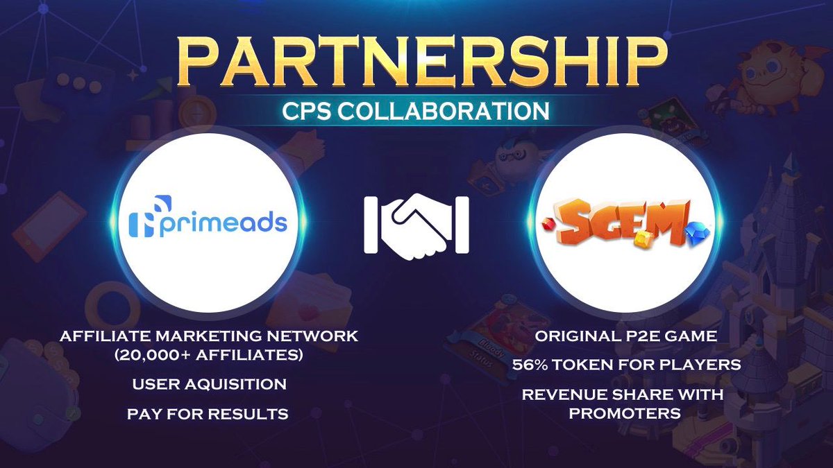 primeads_io's tweet photo. New offer announcement 🔥

Hi! We're happy to announce that we've started working with @SGEM_OFFICIAL, a #P2E #NFT game! 
The first #Web3 Gaming project on @PrimeAds!

Promote to earn+Play to earn=Double Income!

More details: https://t.co/7I0pFqvohw https://t.co/lSgYa1GNvY