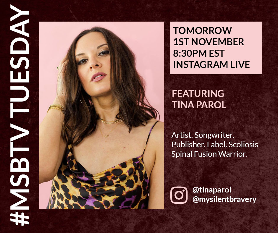 mysilentbravery's tweet photo. #MSBTV TUESDAY RETURNS⁠! 🥳🥳
Featuring: Tina Parol 
TOMORROW AT 8:30 PM EST ON INSTAGRAM LIVE! ⁠
Follow me on Instagram:⁠
https://t.co/PrA328B2XH⁠
______⁠
#interviews #musician #music #singersongwriter #livestreaming #tuesday #tuesdayvibes #fun #live #laugh #explore #smile https://t.co/GmPFE1J4vJ