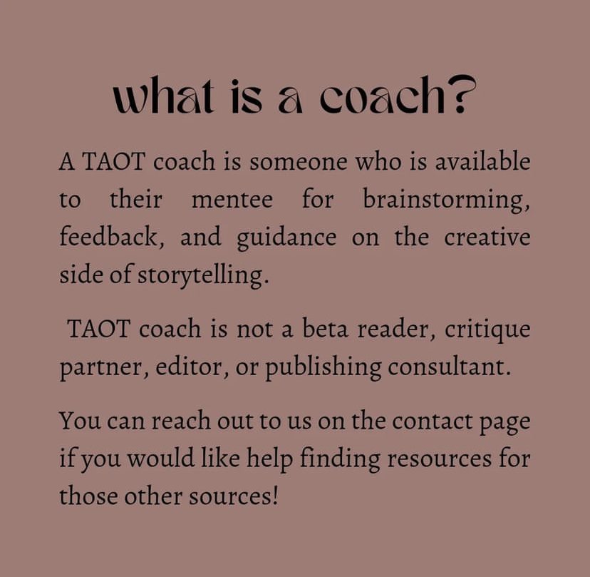 taotorg's tweet photo. We're ready to start prepping for the next coach hunt and we need new coaches!

Go over to the 'apply' page on our website if your 16+ with writing experience and are interested!

#TAOT #WritingCommunity #CoachHunt #TheAuthorsofTomorrow https://t.co/4Ybe0egx5B