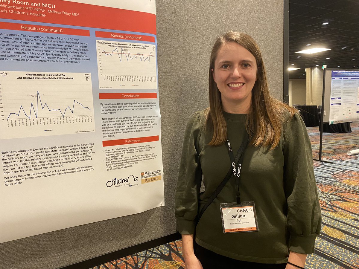 Emily Fishman, MD (@efrfishman) on Twitter photo Dr. Gillian Pet representing <a href="/STLChildrens/">STLChildrensHospital</a> <a href="/WashUNewborn/">Washington University Division of Newborn Medicine</a> at the annual CHNC symposium. We have been successful in decreasing early intubations in the delivery room! Dr. Gillian Pet representing <a href="/STLChildrens/">STLChildrensHospital</a> <a href="/WashUNewborn/">Washington University Division of Newborn Medicine</a> at the annual CHNC symposium. We have been successful in decreasing early intubations in the delivery room!