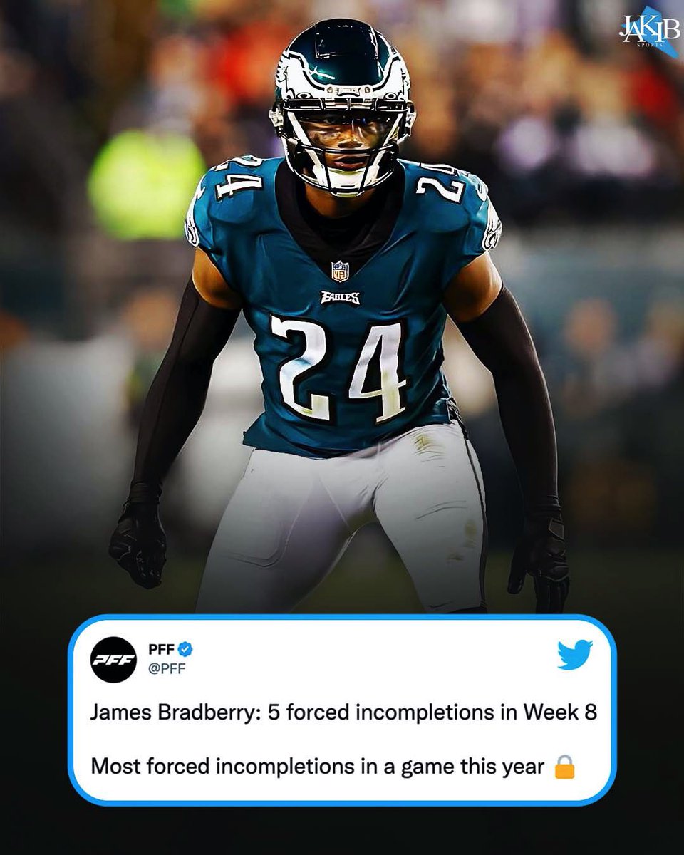 James Bradberry is playing out of his mind. 🔒 #FlyEaglesFly