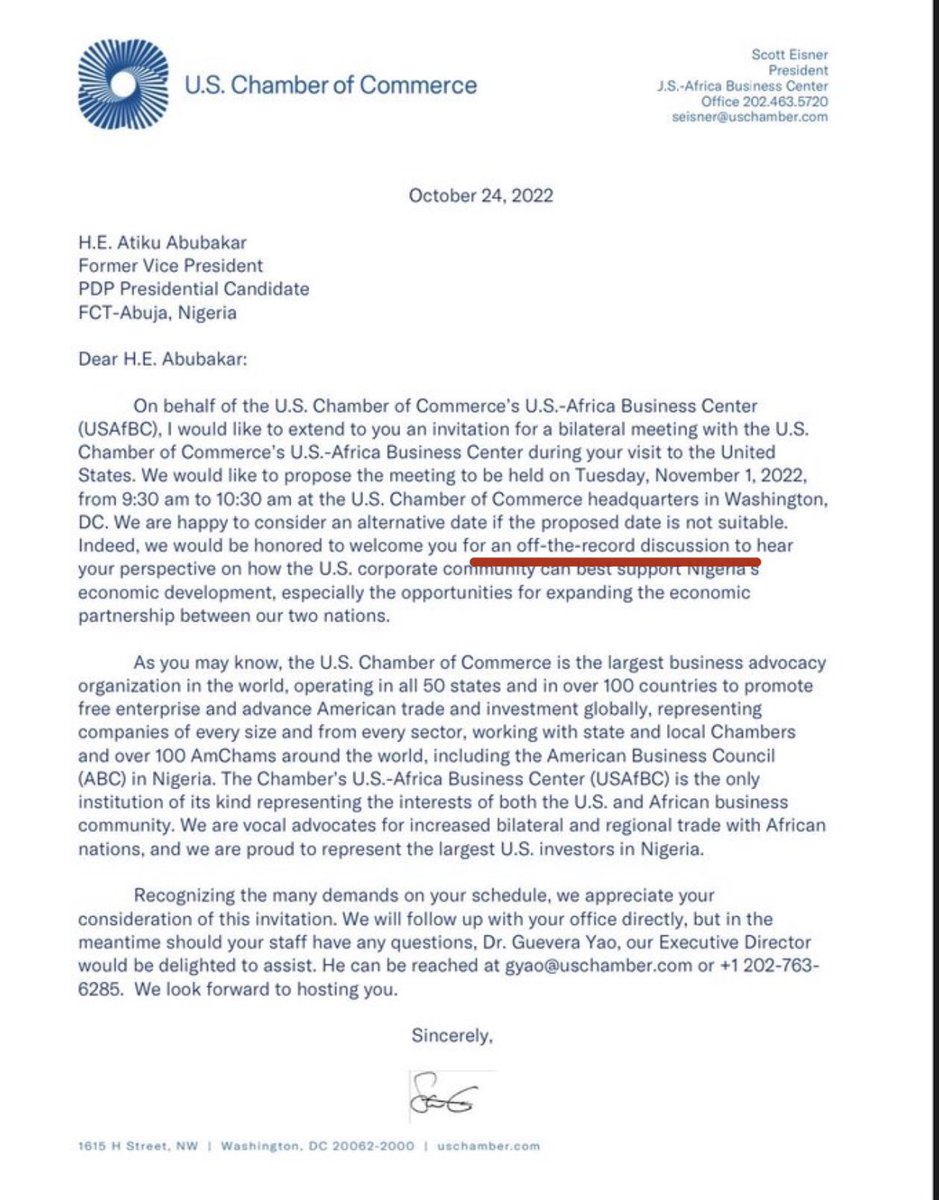 Mikano boys claimed @atiku is meeting with US chamber of commerce tomorrow, A search on @USChamber’s website shows list of their scheduled events and Atiku fake appointment is not there! Atiku’s meeting tomorrow is probably another shameful Beer Palour outing! Anticipate!