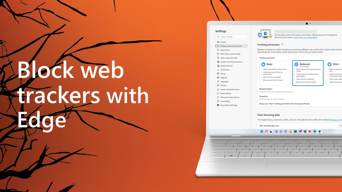 MicrosoftHelps's tweet image. Feel like you&apos;re being followed? 👀
You probably are 😱

Microsoft Edge is designed to detect and block known trackers. Set your level: msft.it/6012dgOwQ