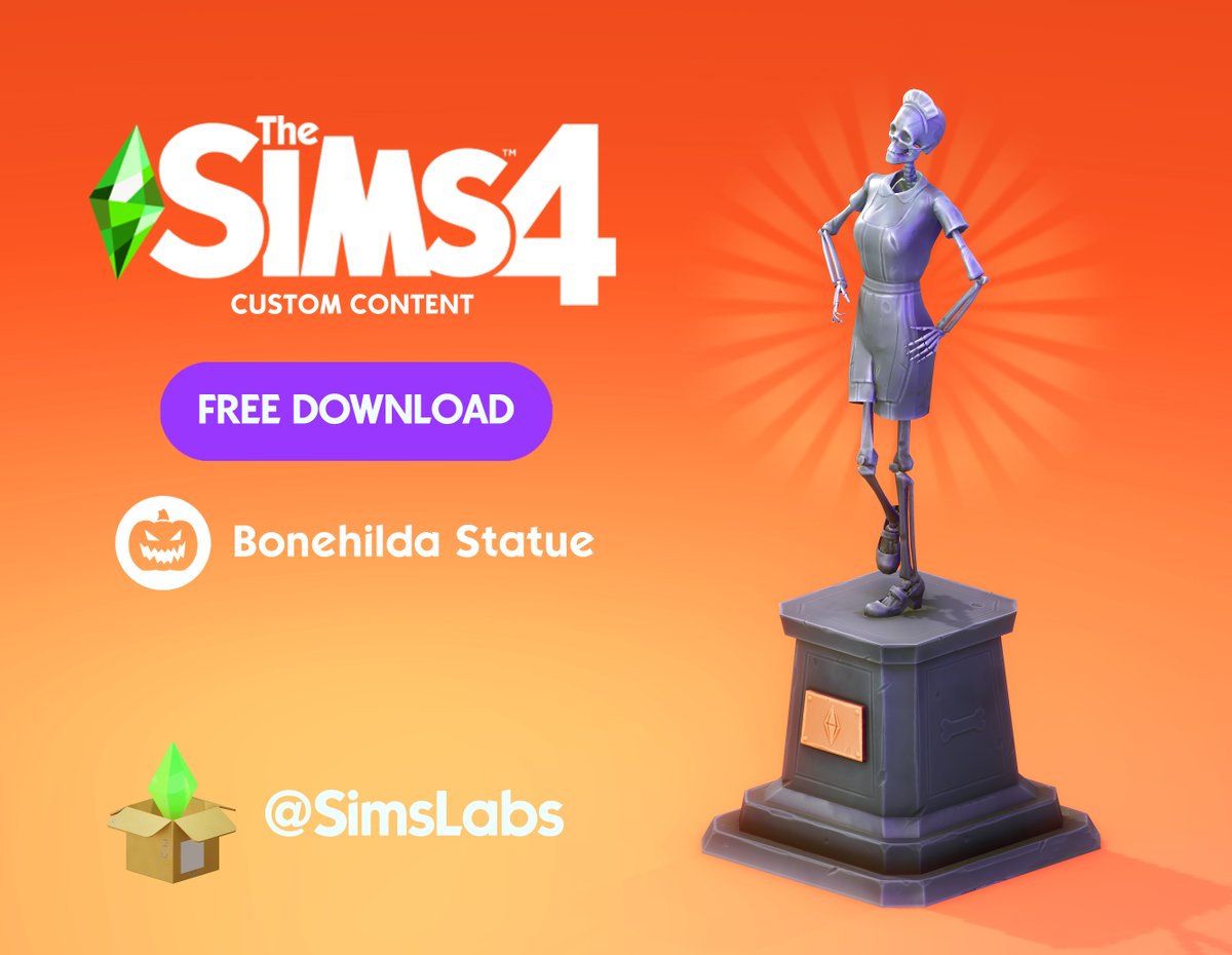 Happy Halloween! 🎃🎃

Decorate and celebrate spooky day by honoring the horror icon Bonehilda with this statue! 

⬇️Free Download - mediafire.com/file/d2bys69gx…

#TheSims #TheSims4 #Simblreen #Halloween #Sims4cc #TS4 #TS4MM #TS4CC #MAXISMATCH #Bonehilda #Sims4