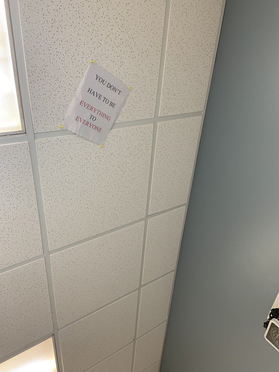 Black Doctors matter! Doctors who see you, how your culture influences your health is so important. I’m grateful for the Black women who are physicians that take the time to have ‘real talk’ during their appts. This is on the ceiling of my PCP’s exam rooms. Intention &amp; Care❤️