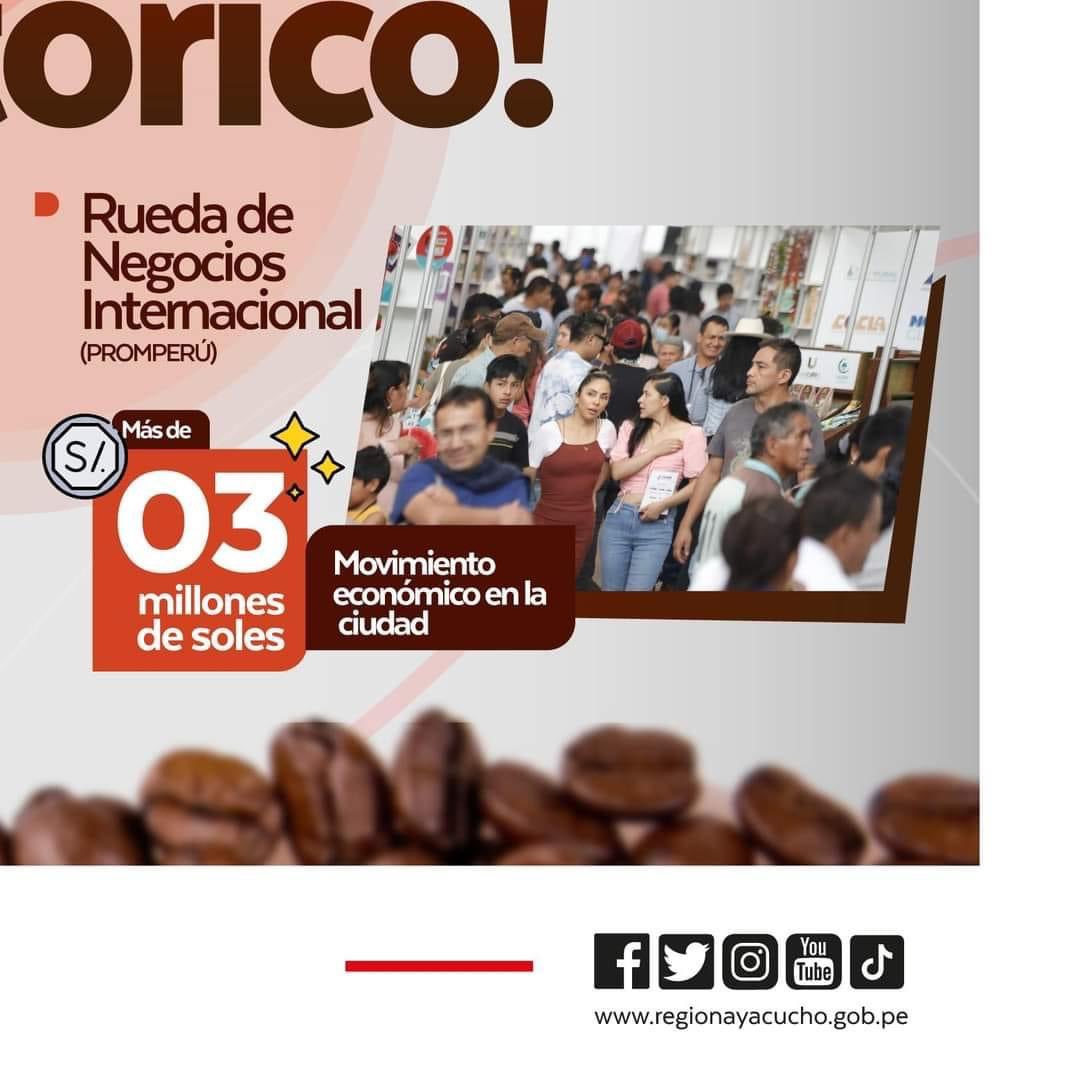 Ficafe_peru's tweet photo. La VI Feria Internacional de Cafés Especiales-FICAFÉ 2022, desarrollado en la región Ayacucho del 28 al 31 de octubre, alcanzó más de 56 millones de movimiento económico. https://t.co/6Y2Z0jRun9