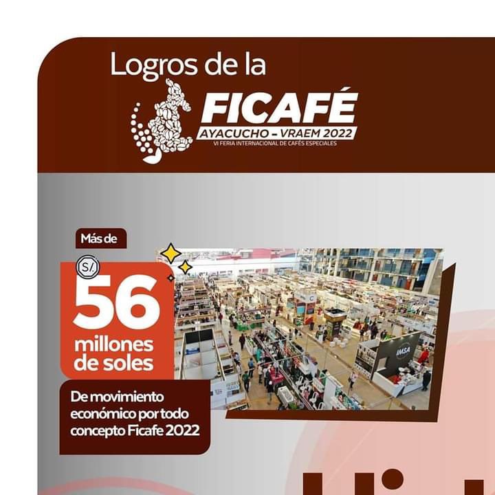 Ficafe_peru's tweet photo. La VI Feria Internacional de Cafés Especiales-FICAFÉ 2022, desarrollado en la región Ayacucho del 28 al 31 de octubre, alcanzó más de 56 millones de movimiento económico. https://t.co/6Y2Z0jRun9
