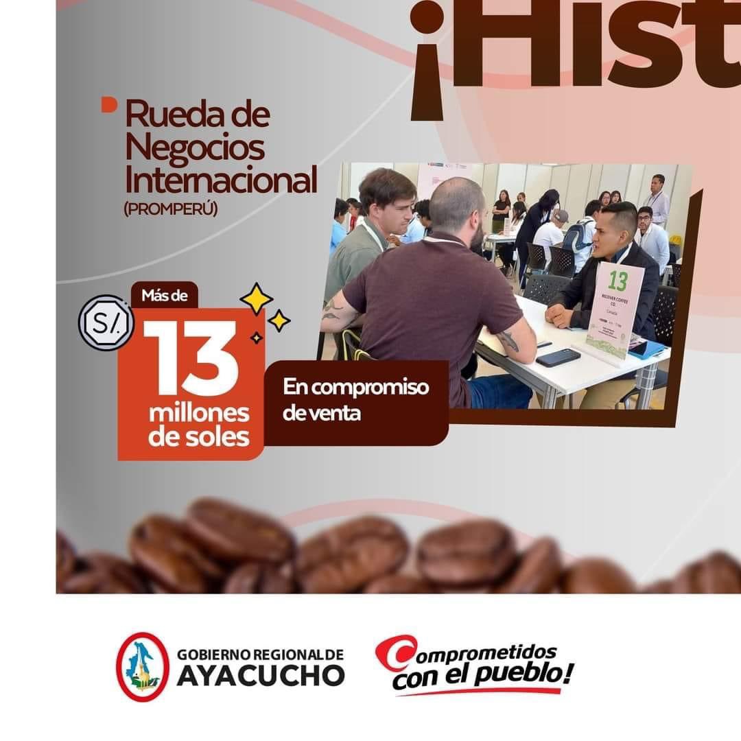 Ficafe_peru's tweet photo. La VI Feria Internacional de Cafés Especiales-FICAFÉ 2022, desarrollado en la región Ayacucho del 28 al 31 de octubre, alcanzó más de 56 millones de movimiento económico. https://t.co/6Y2Z0jRun9